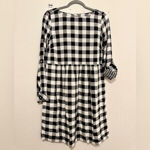J. Jill Black and White Plaid Dress